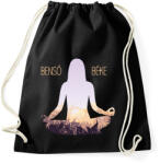 printfashion Benső béke - Meditáló nő - Sportzsák, Tornazsák - Fekete (6874438)