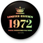 printfashion 1972 - Kitűző, hűtőmágnes - Fekete (4463124)
