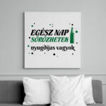 printfashion Sörözhetek - Nyugdíjas - Vászonkép - Fehér (9066635)