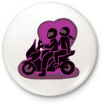 printfashion robiketten - Kitűző, hűtőmágnes - Fehér (3090312)