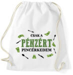 printfashion Csak a pénzért pincérkedem - Sportzsák, Tornazsák - Fehér (9430329)