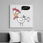 printfashion WTF chicken - Vászonkép - Fehér (6628505)
