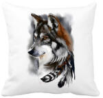 printfashion wolf - Párnahuzat, Díszpárnahuzat - Fehér (7948021)