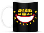 printfashion Megmentem a mosolyt - Bögre - Fekete (10350007)