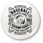 printfashion Baseball szuper liga - Kitűző, hűtőmágnes - Fehér (3074189)