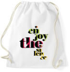 printfashion enjoy the silence typo - Sportzsák, Tornazsák - Fehér (702751)