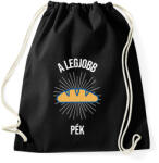 printfashion A legjobb pék - Sportzsák, Tornazsák - Fekete (9853277)