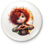 printfashion Szeretlek ám. . . - Kitűző, hűtőmágnes - Fehér (15610725)