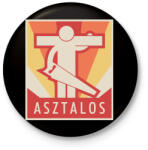 printfashion asztalos - Kitűző, hűtőmágnes - Fekete (3097942)