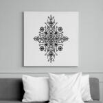 printfashion Absztrakt tribal minta - Vászonkép - Fehér (6636095)