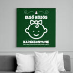 printfashion Első közös karácsonyunk 2 - Vászonkép - Sötétzöld (10418264)