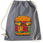 printfashion Hamburger - Sportzsák, Tornazsák - Grafitszürke (12233)