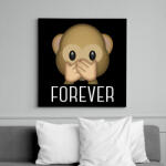 printfashion Best Friends - Monkey 3 - Vászonkép - Fekete (6649461)
