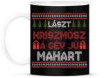printfashion Lászt kriszmösz karácsonyi mintás fekete póló - Bögre - Fekete (10944554)