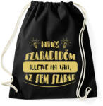 printfashion Nincs szabadidőm - Sportzsák, Tornazsák - Fekete (7443914)