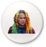 printfashion 6ix9ine - Kitűző, hűtőmágnes - Fehér (3088811)