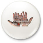 printfashion HARD WORK - Kitűző, hűtőmágnes - Fehér (13751367)