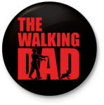 printfashion The walking dad - Kitűző, hűtőmágnes - Fekete (3097252)