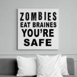 printfashion A zombik agyat esznek! - Vászonkép - Fehér (6628335)