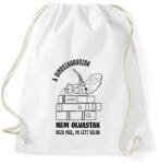 printfashion A dinoszauruszok nem olvastak - Sportzsák, Tornazsák - Fehér (7260301)