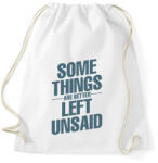 printfashion Néhány dolog jobb, ha kimondatlan marad - Sportzsák, Tornazsák - Fehér (1557927)