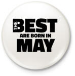 printfashion The Best are born in may - Kitűző, hűtőmágnes - Fehér (5425217)