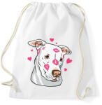 printfashion Szeretem a kutyám Pitt bull - Sportzsák, Tornazsák - Fehér (4313765)