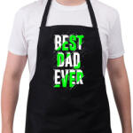 printfashion Best Dad Ever - Kötény - Fekete (4935934)