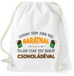 printfashion Egy barát csokoládéval - Sportzsák, Tornazsák - Fehér (13504819)