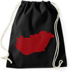 printfashion Magyarország szívekkel - Sportzsák, Tornazsák - Fekete (7354267)