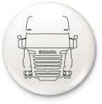 printfashion Scania - Kitűző, hűtőmágnes - Fehér (3082422)