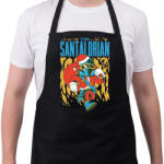 printfashion Santalorian Mikulás - Kötény - Fekete (11341013)