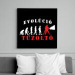 printfashion Tűzoltó evolúció - Vászonkép - Fekete (6649749)