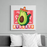 printfashion Avokádó macska - Vászonkép - Fehér (6637100)