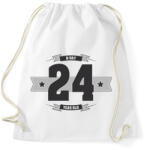printfashion b-day-24-dark-lightgrey - Sportzsák, Tornazsák - Fehér (508093)