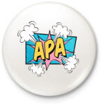 printfashion Apa - Kitűző, hűtőmágnes - Fehér (11810395)