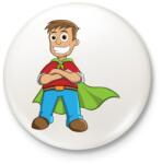 printfashion Hero - Kitűző, hűtőmágnes - Fehér (3077303)