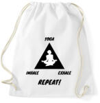 printfashion Inhale Exhale Repeat - Sportzsák, Tornazsák - Fehér (2463690)