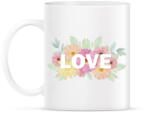 printfashion Love virágokkal - Bögre - Fehér (4822654)