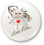 printfashion little kitten - Kitűző, hűtőmágnes - Fehér (3089706)