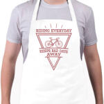 printfashion Riding everyday - Kötény - Fehér (7435165)