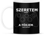 printfashion szeretem, amikor a férjem hagy játszani - Bögre - Fekete (15206613)