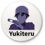 printfashion Mirai Nikki - Yukiteru - Kitűző, hűtőmágnes - Fehér (6568458)