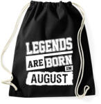 printfashion A legendák augusztusban születnek - Sportzsák, Tornazsák - Fekete (297341)