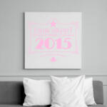 printfashion csillag-2015-pink - Vászonkép - Fehér (6623120)