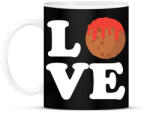 printfashion Húsgolyó love - Bögre - Fekete (2177013)