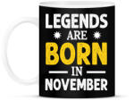 printfashion A legendák novemberben születtek - Bögre - Fekete (10732564)