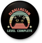 printfashion Elballagtam, level complete - Kitűző, hűtőmágnes - Fekete (13566460)
