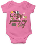 printfashion Őrült tengerimalacos hölgy - Baba Body - Rózsaszín (14475456)