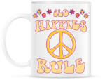 printfashion Old hippies rule - Bögre - Fehér (7108657)